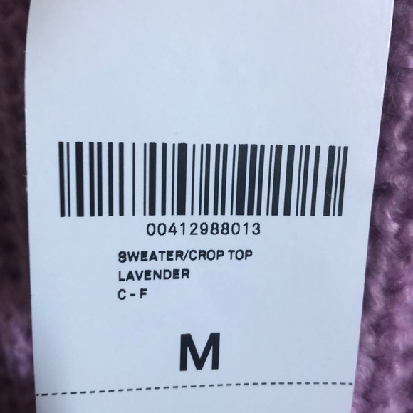 Lavender Knit Cropped Sweater - Picture 5 of 5